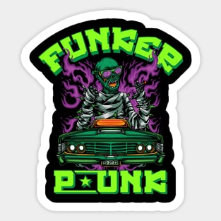 PUNK 420 Hot Rod Mummy Sticker